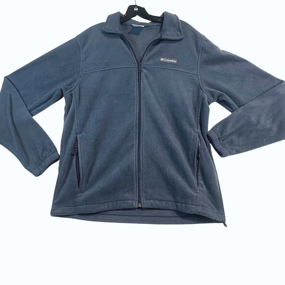 Columbia Men Fleece Jacket Full Zip Gray Size Medium‎ Gorpcore Spring Hiking